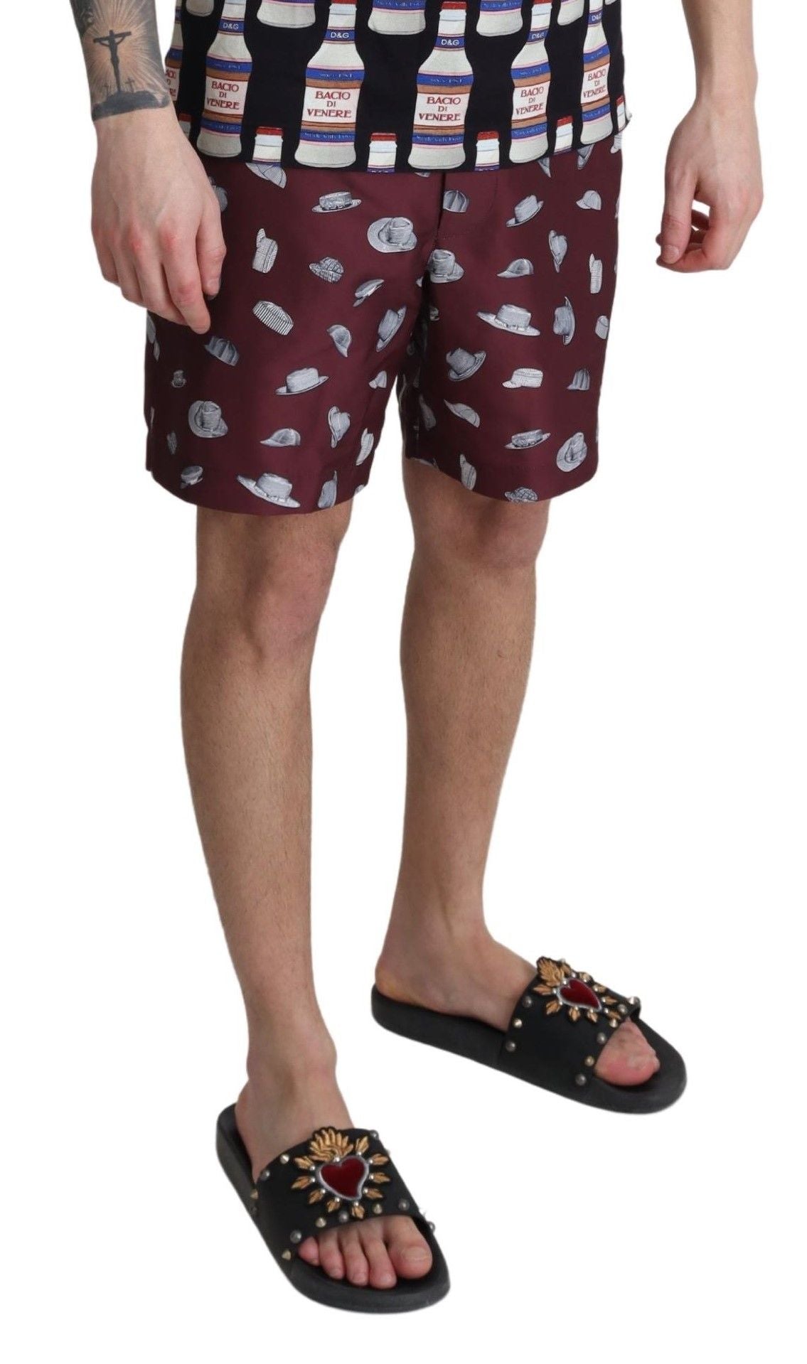 Elegant Maroon Swim Trunks