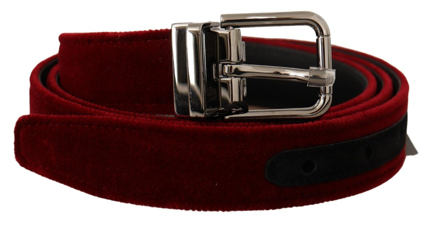 Elegant Suede Leather Belt with Silver Buckle