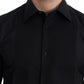 Elegant Black Cotton Dress Shirt