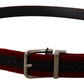 Elegant Suede Leather Belt with Silver Buckle