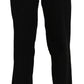 Chic Black High Waist Flared Trousers