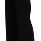 Chic Black High Waist Flared Trousers