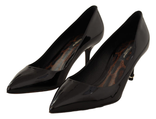 Elegant Patent Leather Heel Pumps