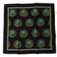 Black Peacock Feather DG Printed Square Handkerchief Scarf