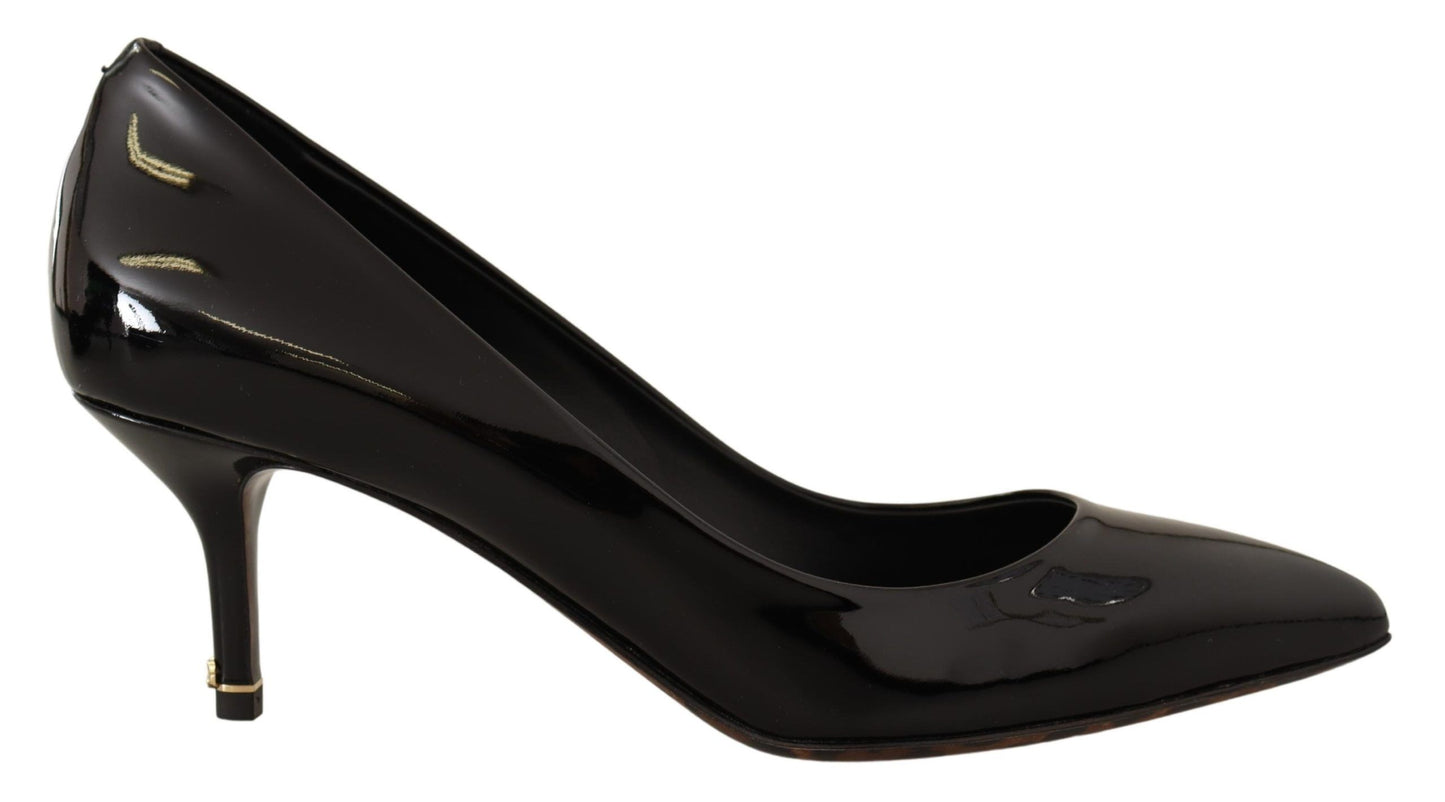 Elegant Patent Leather Heel Pumps