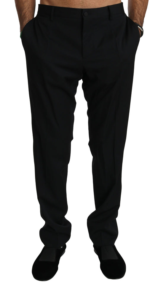 Refined Black Dress Pants – Wool Silk Blend