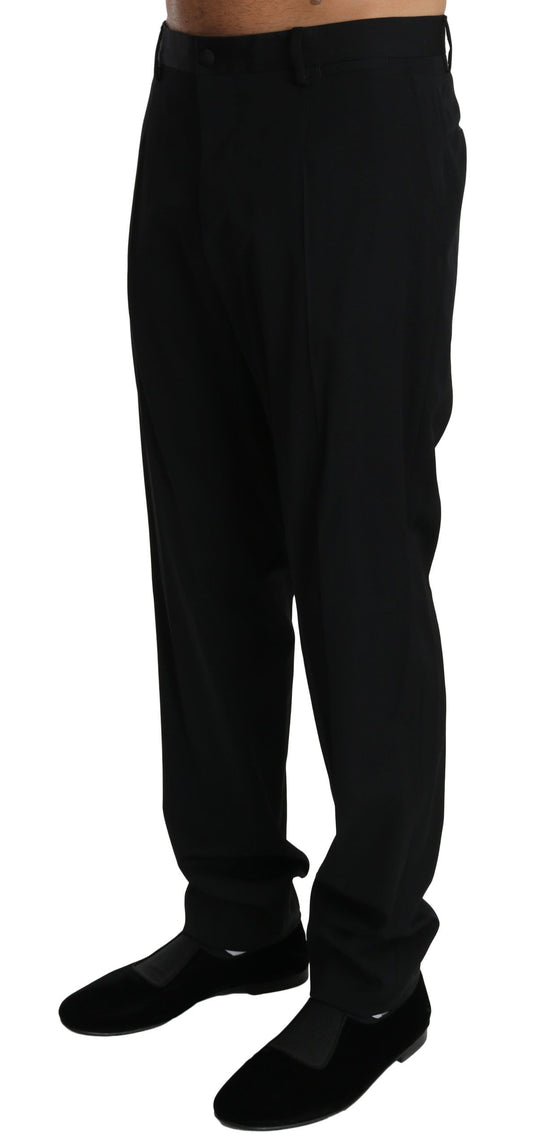 Refined Black Dress Pants – Wool Silk Blend