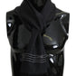 Elegant Silk Fringed Polka Dot Scarf