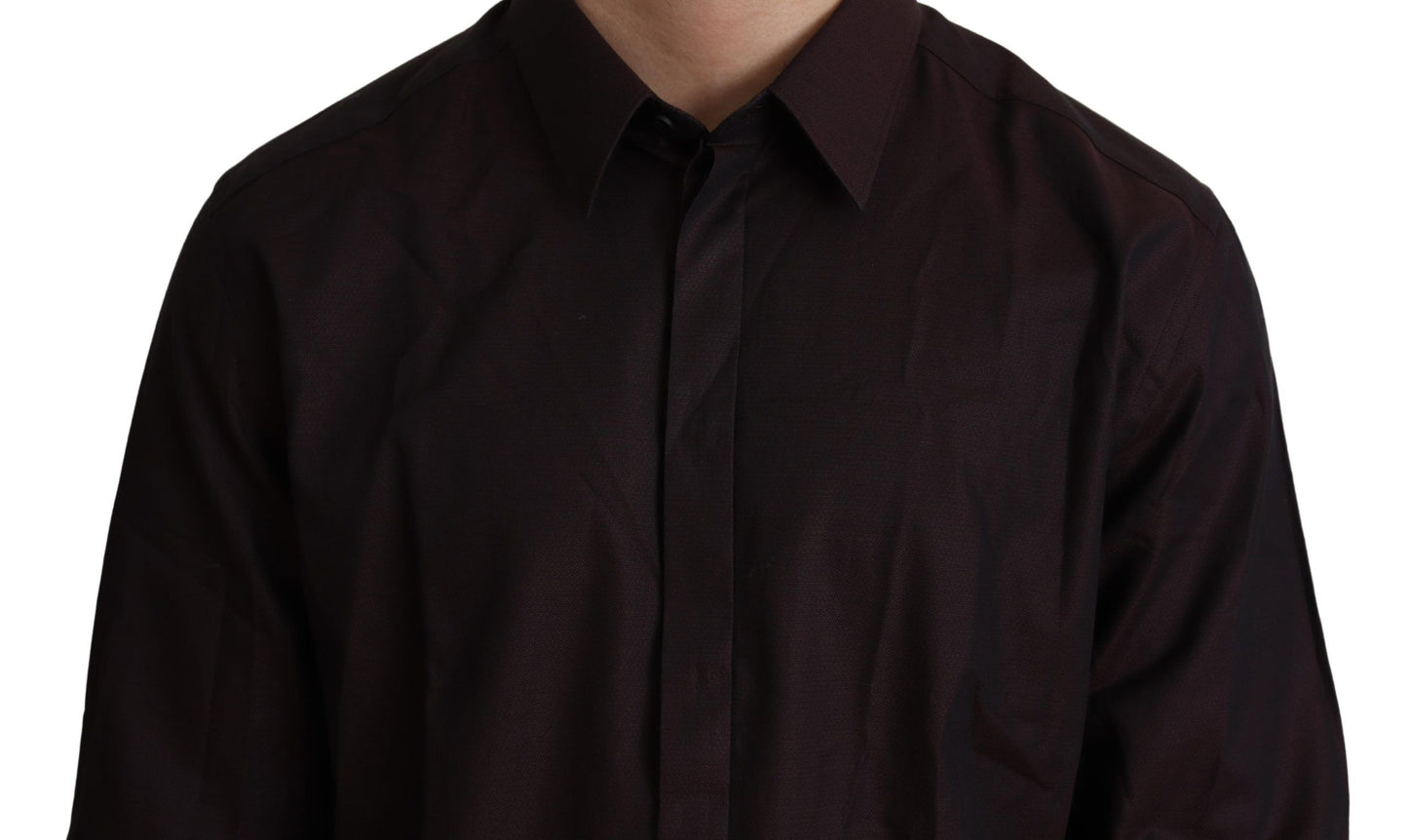 Elegant Spread Collar Cotton Dress Shirt