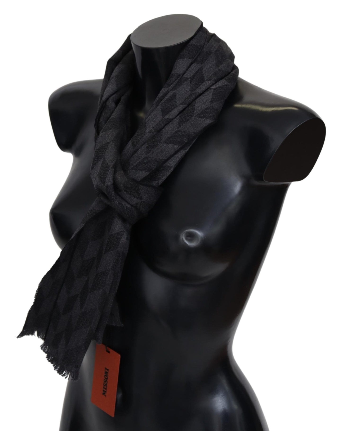 Chic Geometric Wool Scarf