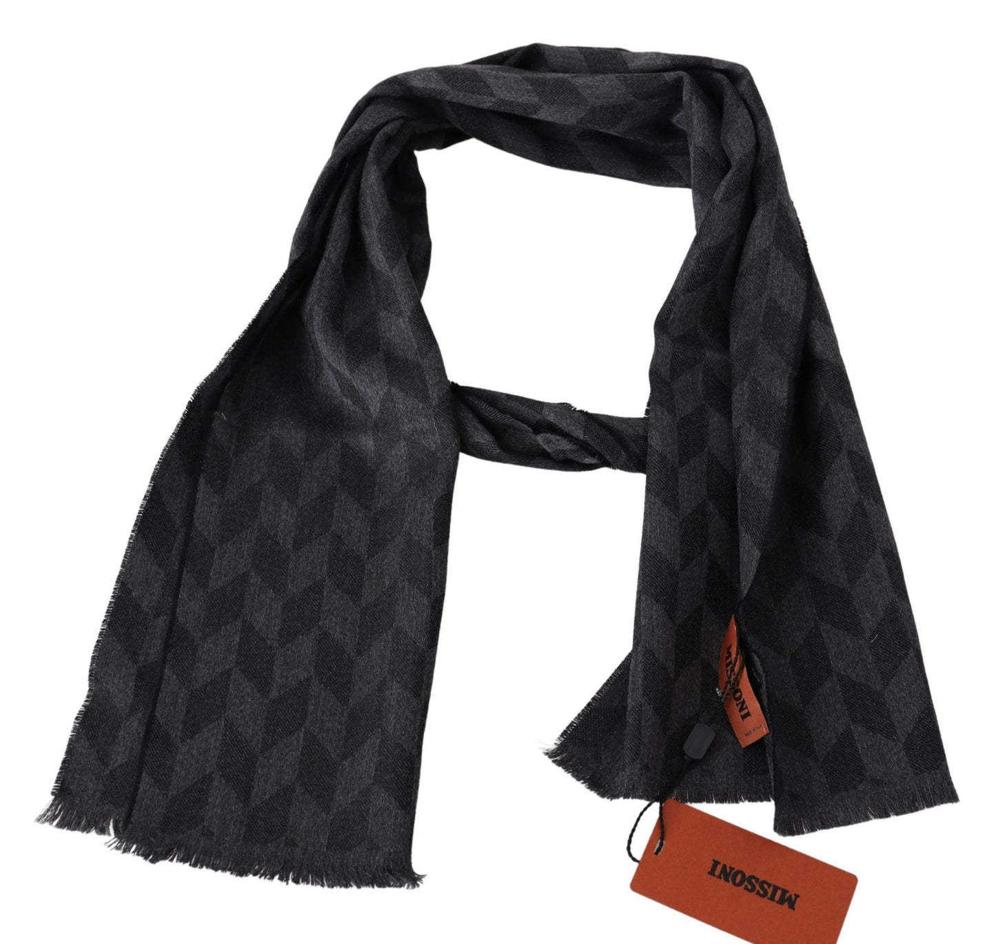 Chic Geometric Wool Scarf