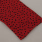 Elegant Silk Men's Scarf in Black & Red