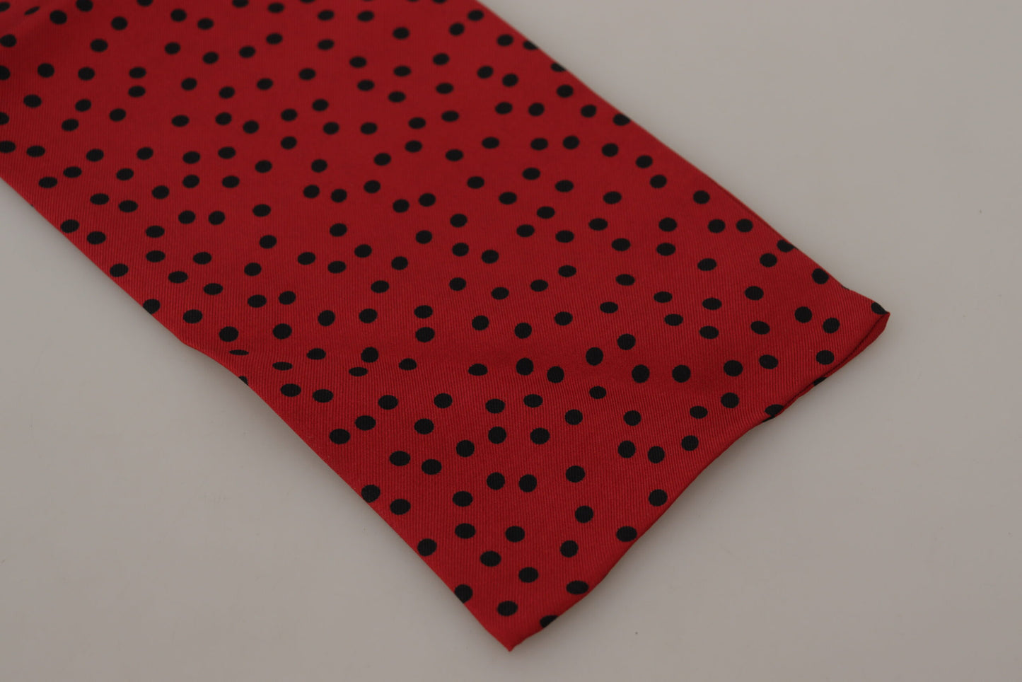 Elegant Silk Men's Scarf in Black & Red