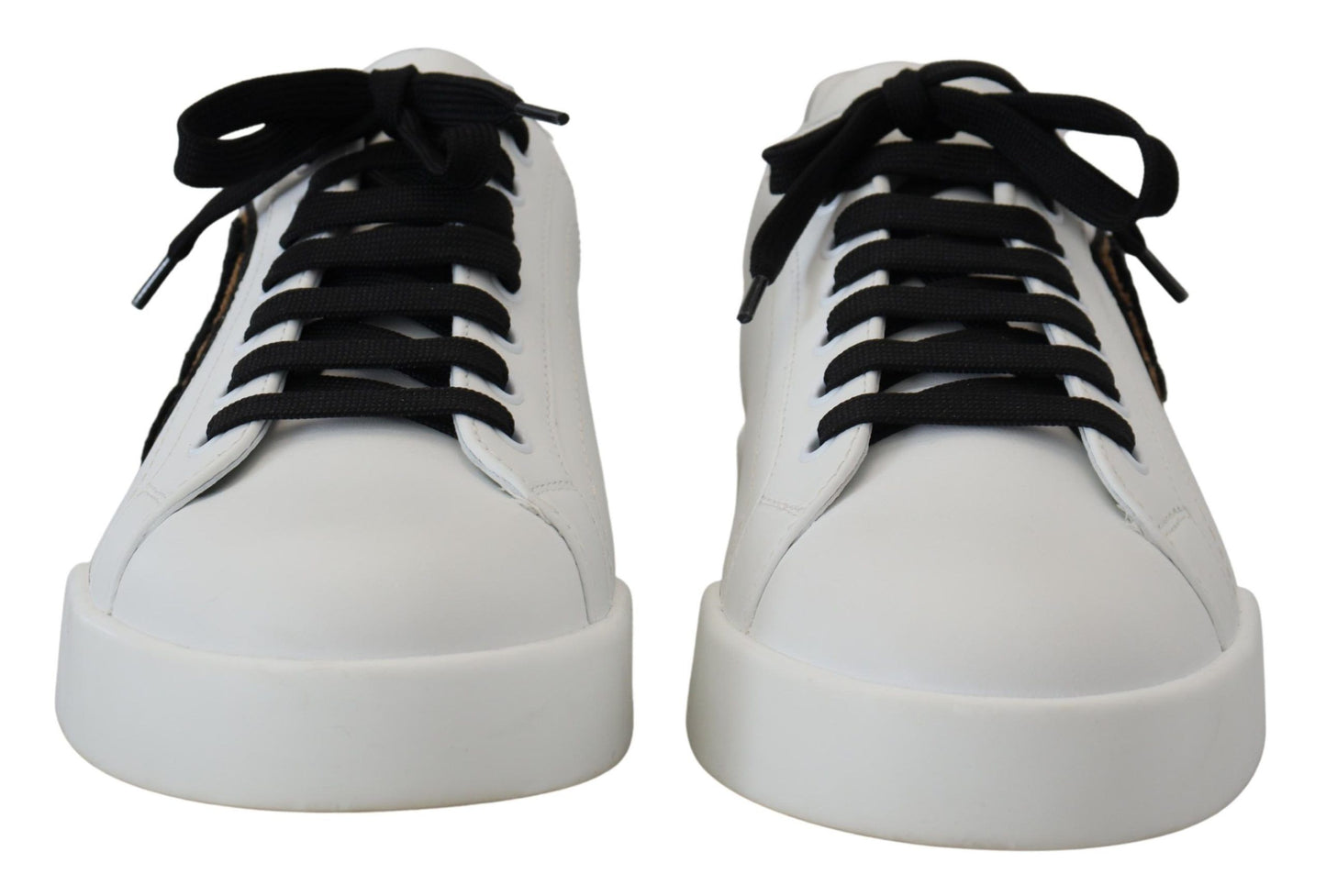 Elegant Two-Tone Leather Sneakers