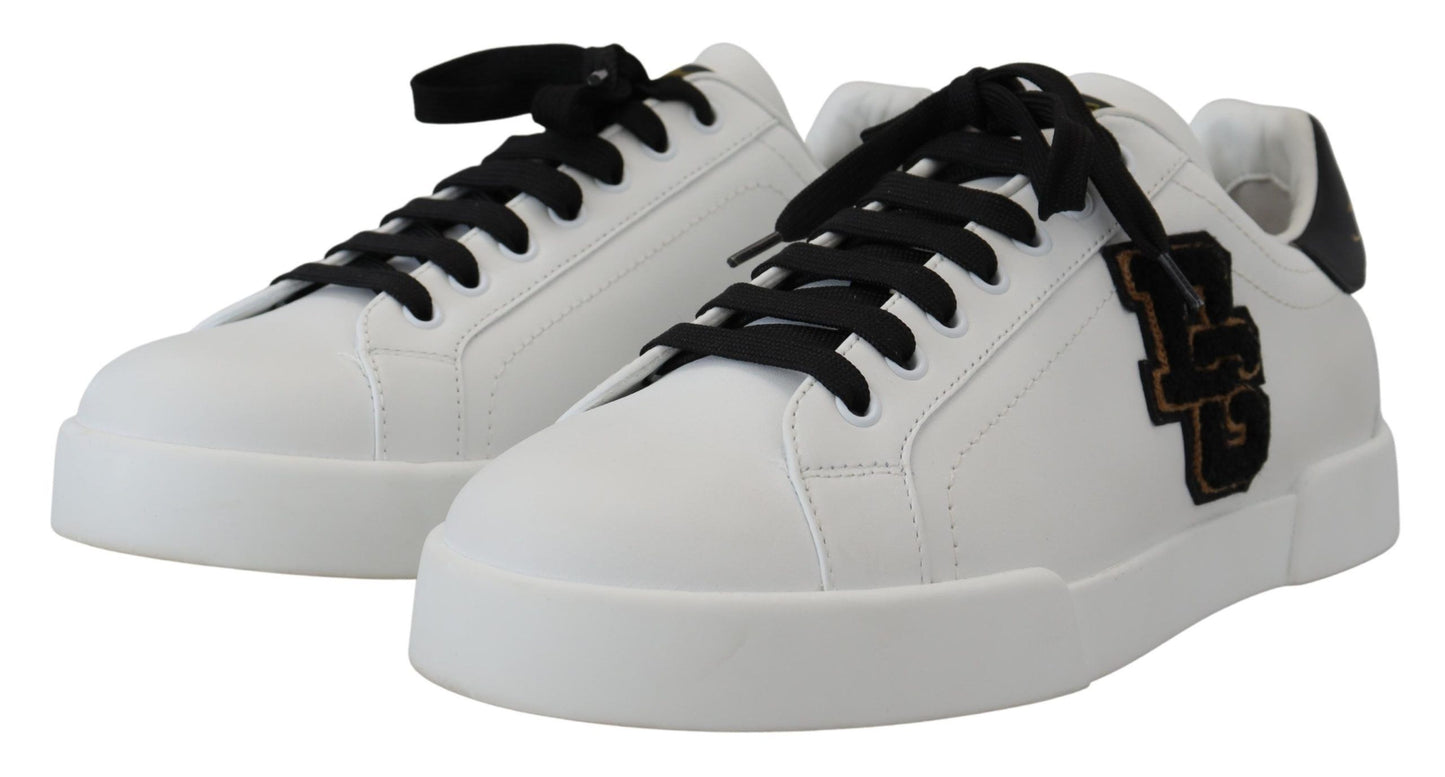 Elegant Two-Tone Leather Sneakers