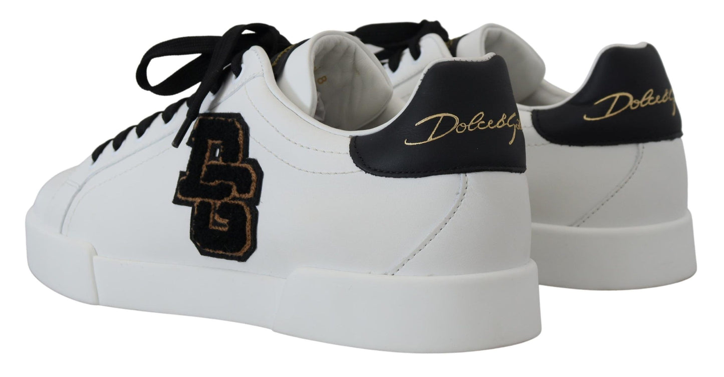 Elegant Two-Tone Leather Sneakers