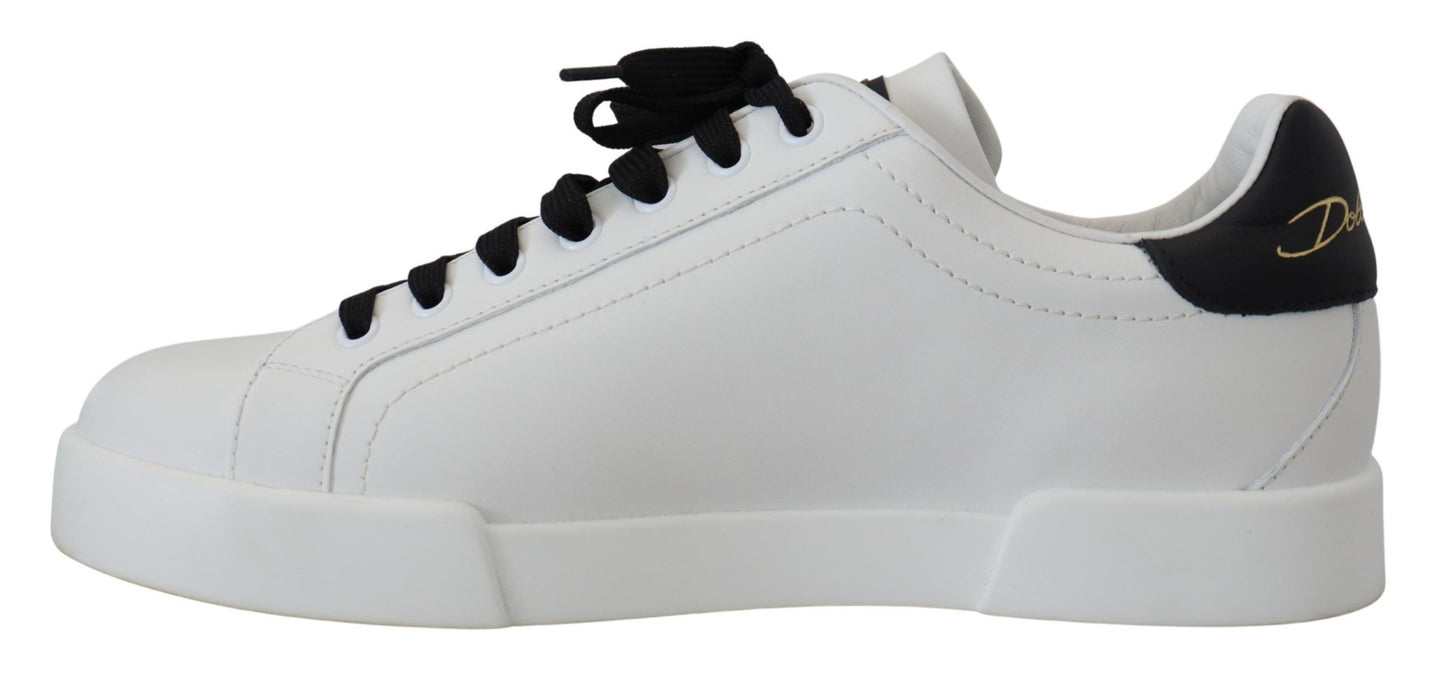 Elegant Two-Tone Leather Sneakers