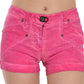 Chic Pink Mid Waist Mini Shorts
