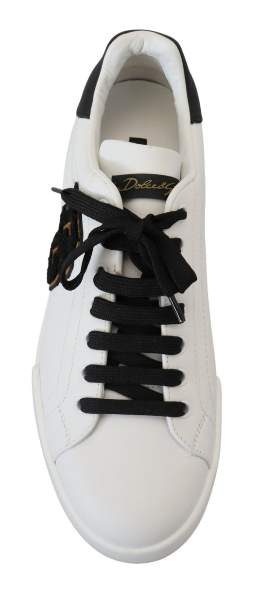 Elegant Two-Tone Leather Sneakers