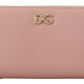 Elegant Pink Leather Continental Wallet