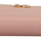 Elegant Pink Leather Continental Wallet