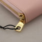 Elegant Pink Leather Continental Wallet