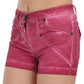 Chic Pink Washed Denim Shorts
