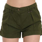 Emerald Mid Waist Cotton Shorts