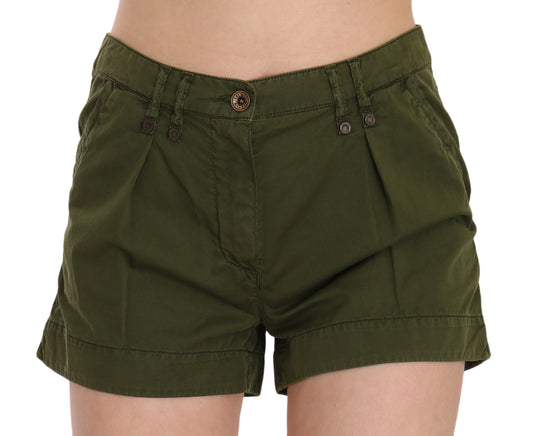 Emerald Mid Waist Cotton Shorts