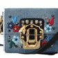 Elegant Blue & Black Lucia Crossbody Bag