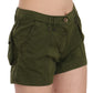Emerald Mid Waist Cotton Shorts