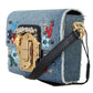 Elegant Blue & Black Lucia Crossbody Bag