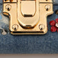 Elegant Blue & Black Lucia Crossbody Bag
