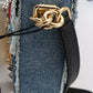 Elegant Blue & Black Lucia Crossbody Bag