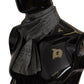 Elegant Gray Silk Men's Scarf