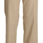 Chic Beige High-Waist Wide Leg Pants