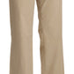 Chic Beige High-Waist Wide Leg Pants