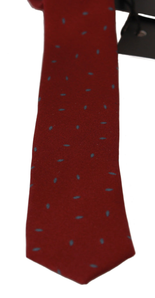 Exquisite Maroon Patterned Silk Necktie