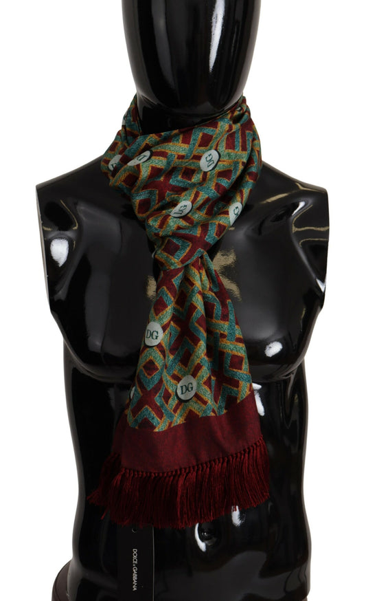 Multicolor DG Logo Shawl Warm Neck Wrap Fringe Scarf