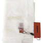 Elegant Cashmere Patterned Scarf with Logo Embroidery