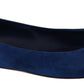 Elegant Crystal-Embellished Suede Flats