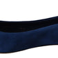 Elegant Crystal-Embellished Suede Flats