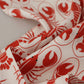Elegant Silk Lobster Print Men's Scarf