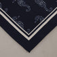 Blue Seahorse DG Printed Square Handkerchief Scarf