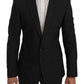 Elegant Gray Wool Blend Slim Fit Suit