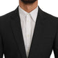 Elegant Gray Wool Blend Slim Fit Suit