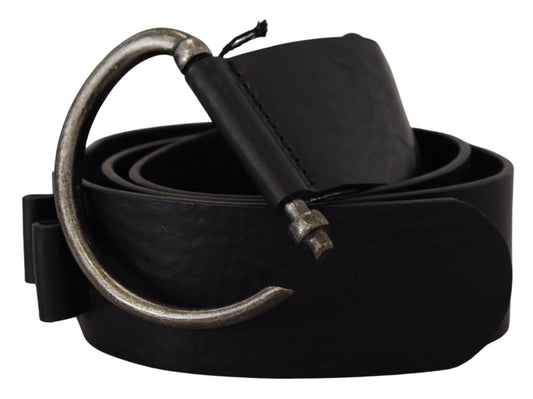 Elegant Black Leather Fashion Belt