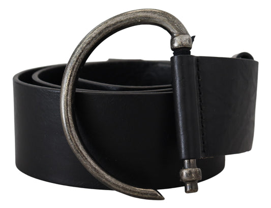 Elegant Black Leather Fashion Belt