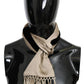 Elegant Beige Silk Blend Scarf
