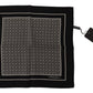 Black Geometric Patterned Square Handkerchief Scarf